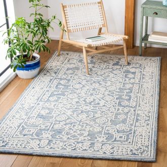 Safavieh Metro Hand Made Area rug, Blue / Ivory Traditional Style Non-Shedding