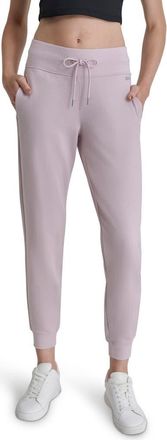 DKNY Rhinestone Logo Cuffed Fleece Joggers in Allure at Nordstrom Rack, Size X-Large