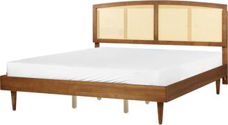 Beliani Cama Con Somier De Madera De Pino Clara Moderno Cabecero De Listones 180 X 200 Cm Barret Ii