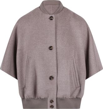 Max Mara Dames, Jassen, Grijs, Maat: M/L Kasjmier