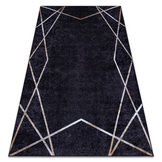 RugsX Rugsx - Alfombra Lavable Miro 51233.811 Geom&eacute;trico Antideslizante - Negro Black 140x190 Cm