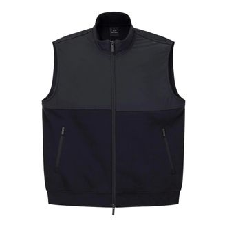 A|X Armani Exchange Full-zip Vest - male - Armani Exchange - Waistcoats - Black - 2XL - Jackets
