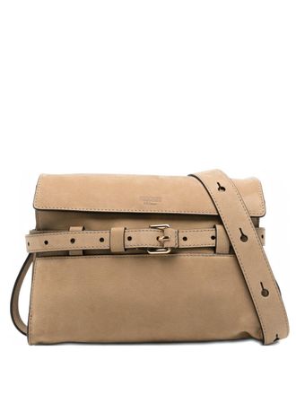 Moschino Rectangular Beige Silk And Nylon Shoulder Bag