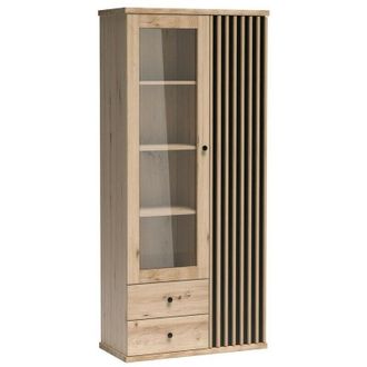 Mirjan24 Mirjan24 - Estanter&iacute;a Venmava 101, Cerrable, Con Cajones, Con Puertas, Vidrio Templado, Aglomerado Laminado, N&uacute;mero De Puertas: 0, N&uacute;mero De Cajones: 