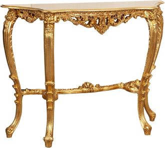 Biscottini International Biscottini - consolle in finitura foglia oro anticato made in italy