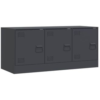Berkfield Home TV Cabinet Anthracite 99x39x44 cm Steel in Dark Grey | Size: 99 x 39 x 44 cm