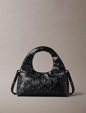 Calvin Klein Bolsa Puffer Peque&ntilde;a Con Logo Emblem&aacute;tico