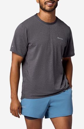 Marmot Uptrail Performance Running T-Shirt in Blackened at Nordstrom, Size Xx-Large