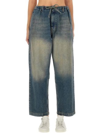 Moschino Blue Relaxed Drawstring Pant