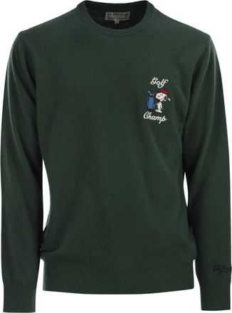 MC2 Saint Barth Heron Crew Neck Jumper With Embroidery On The Chest