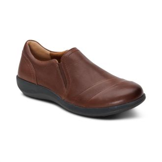 Aetrex Womens Helena Slip On Shoes In Brown
