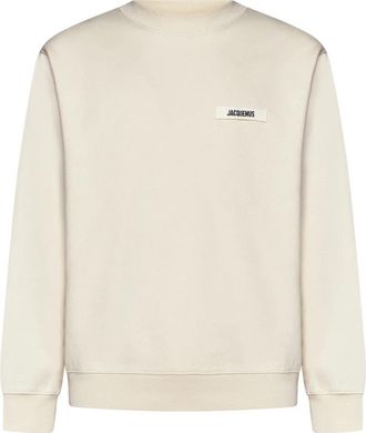 Jacquemus The Gros Grain Sweatshirt - Heren - Sweatshirts - Beige - S - Katoen - Hoodies & sweatvesten