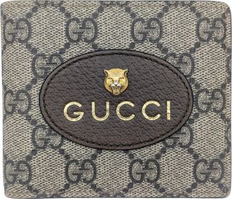 Gucci Gg Supreme Brown Yellow Gg Supreme Wallet (Bi-Fold) (Pre-Owned)