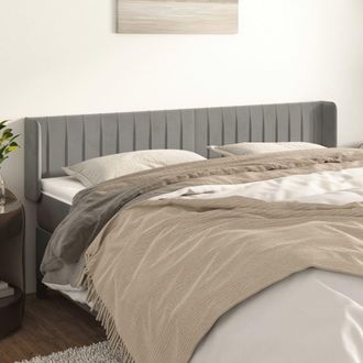 vidaXL Cabecero De Terciopelo Gris Claro 183x16x78/88 Cm Vidaxl