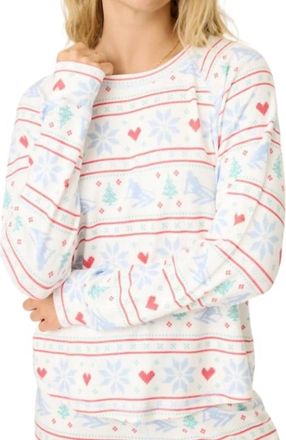 PJ Salvage Apres All Day Long Sleeve Top In Snowflake