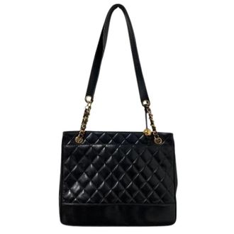 Chanel Pre-owned Shoulder Bags, female, Black, Size: ONE SIZE Pre-owned Matelasse Lambskin Shoulder Tote Bag