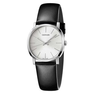 Calvin Klein Elegant roestvrijstalen horloge - Dames - Horloges - Zwart - ONE Size - Leer - Accessoires
