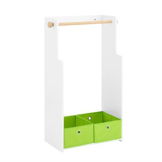 SoBuy Kmb109-w Armario Ropero Infantil Con Perchero Y Cajas 60 X 35 X 110 Cm - Sobuy