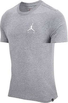 Nike Jordan Air Jordan Jumpman Logo Embroidered Knit Sports Short Sleeve Gray DA6800-091