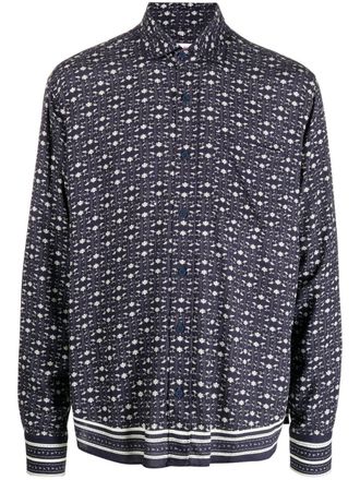 Orlebar Brown Grasmoor bandana-print shirt - men - Fabric - L - Blue