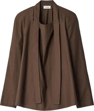 Christophe Lemaire Ascot Blouse Truffle