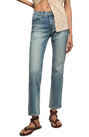 Lucky Brand Zoe High Waist Straight Leg Jeans in Here We Go Indigo Wash at Nordstrom, Size 33 X 29