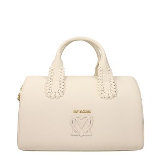 Love Moschino Damens Handtaschen Polyurethan Beige/Elfenbein