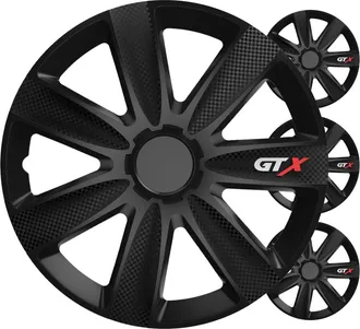 OEM Juego De 4 Tapacubos Para Coche Gtx Negro Carbono De 15 Pulgadas, Color Caja