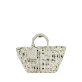 Balenciaga Sand Raffia Bistro Xs Handbag