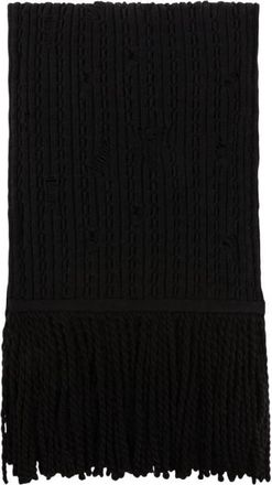 Roberto Cavalli Ribbed Knit Wool Scarf