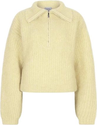 Dante6 Emyla Zip Sweater - Dames - Truien - Geel - Maat: L Wol