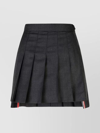 Thom Browne wool pleated high-low mini skirt