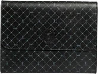 Trussardi Zwarte Polyester Clutch Tas Elegant Ontwerp - Heren - Tassen - Zwart - ONE Size - Polyester - Tassen