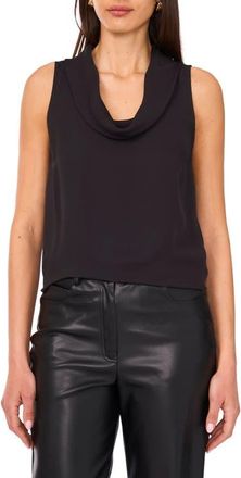 Vince Camuto Cowl Neck Sleeveless Blouse in Rich Black at Nordstrom, Size X-Small