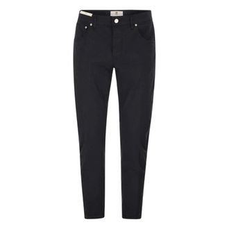 Pantaloni Torino Broek met vijf zakken - Heren - Broeken - Blauw - Maat: W34 Katoen