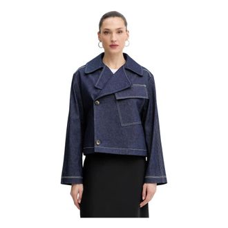 Paul Smith Jassen, Dames, Blauw, XS, Denim, Denim Jacket