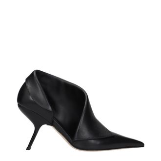 Ferragamo Litty Mujers Botines de Cuero Negros