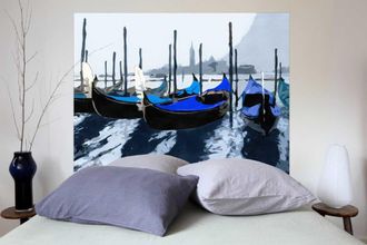 Mademoiselle Tiss Cabecero de tela sin soporte de madera de 160 × 140 cm