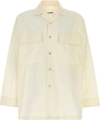 Jil Sander Heren, Overhemden, Beige, Maat: L Katoen