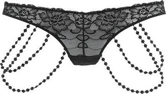 Lascana Womens Strappy Lace Thong in Black at Nordstrom, Size 6