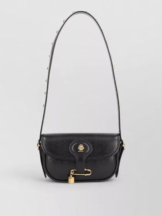 Bally shoulder bag studded strap padlock detail