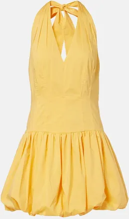SIMKHAI Brooke gathered cotton-blend minidress