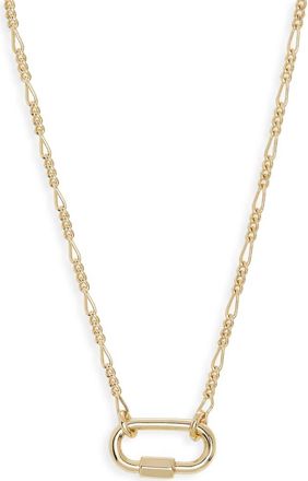 Madewell Dainty Carabiner Necklace in Pale Gold at Nordstrom