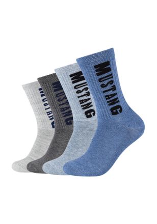 Mustang Socken MUSTANG casual, Herren, Gr. 35-38, denim mix, Baumwollmischung, normal, Socken Socken, weicher Komfortbund, atmungsaktiv