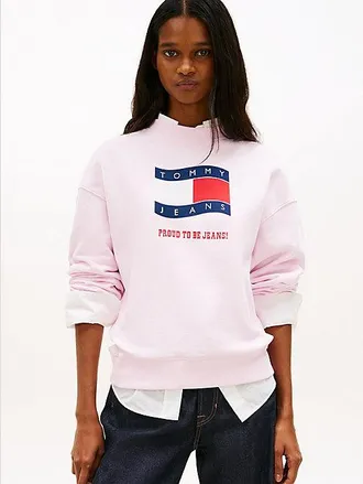 Tommy Hilfiger Wavy Flag Sueded Terry Boxy Sweatshirt