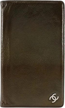 Chanel Pre-owned Vintage Portemonnee - Dames - Vintage Accessoires - Bruin - ONE Size - Leer - Vintage