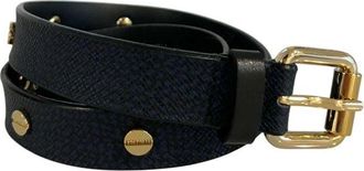 Borbonese Blue Polyvinyl Womens Womens Belt