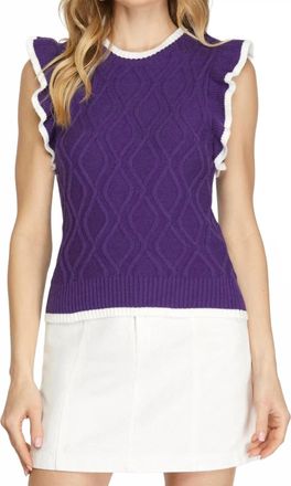 She + Sky Game Day Top In Purple