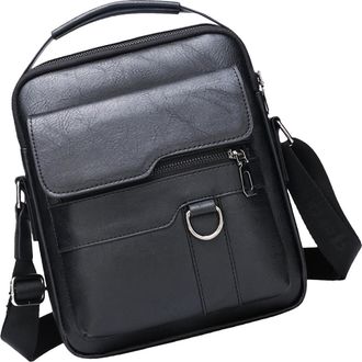 Generic Messenger Bag for Men - Retro PU Leather Shoulder Bag Shoulder Bag with Adjustable Strap | Large Capacity Portable Bag for Men, Large Capacity Work Ba