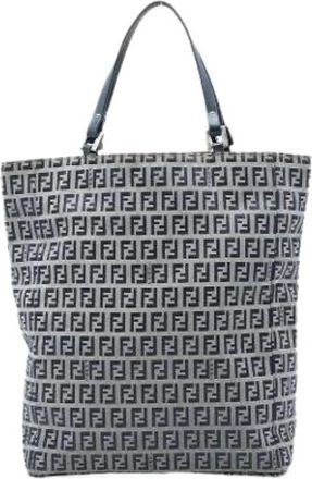 Fendi Pre-owned Tote Bag - Dames - Vintage Shopper - Grijs - ONE Size - Leer - Vintage